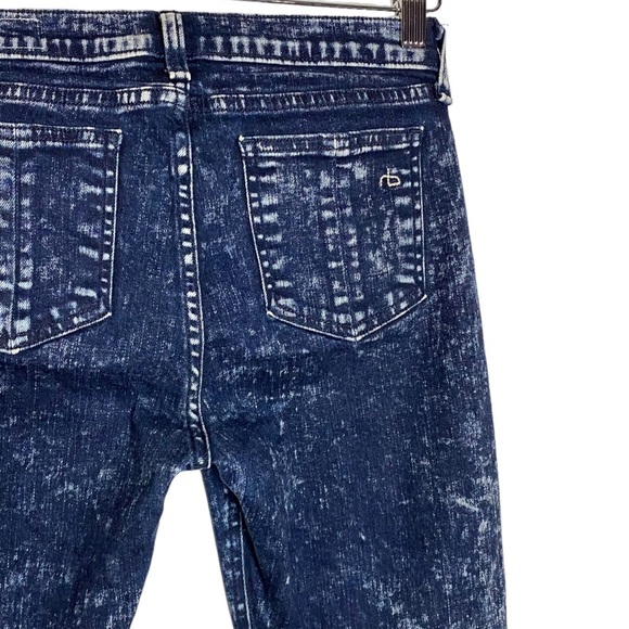 Rag & Bone Acid Wash Blue Skinny Jeans Mid Rise Retro Boho 27 - Picture 10 of 16